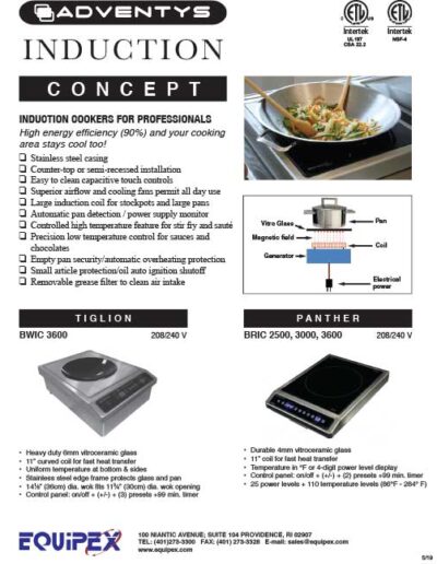 Equipex Induction Cookers