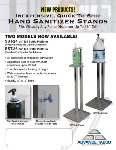 Advance Tabco Sanitizer Stand