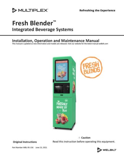 FreshBlender Installation, Operation and Maintenance Manual