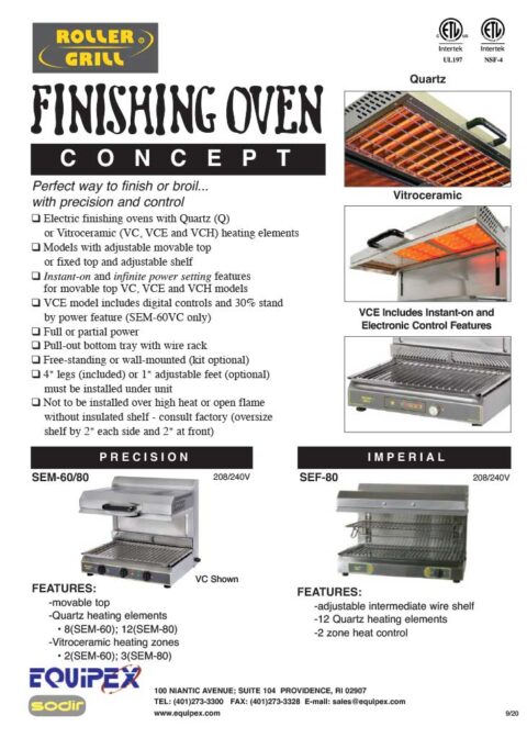 Equipex Finishing Oven